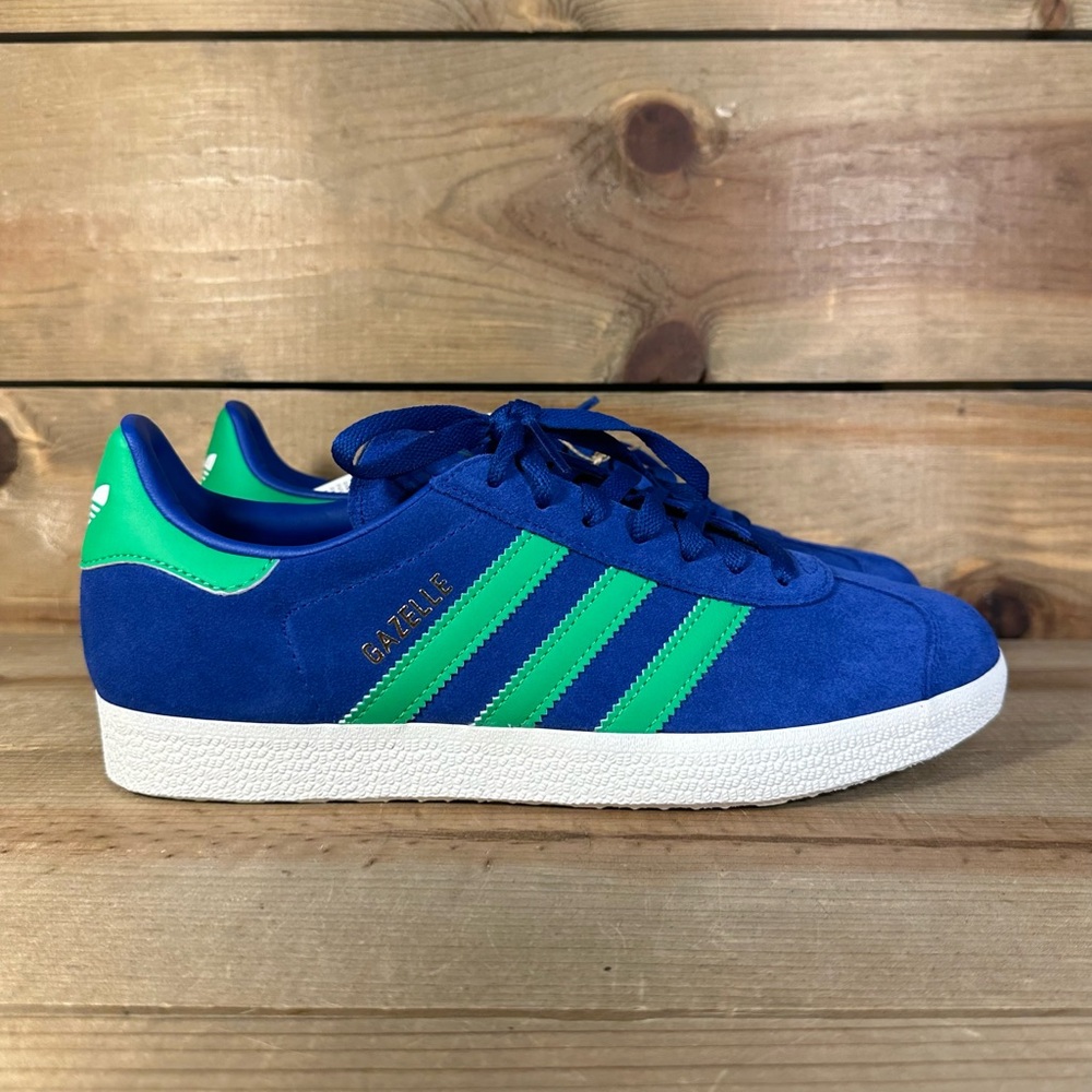 NEW MULTIPLE SIZES Adidas Gazelle "Royal Blue Energy Green" Low Top Shoes JH5389